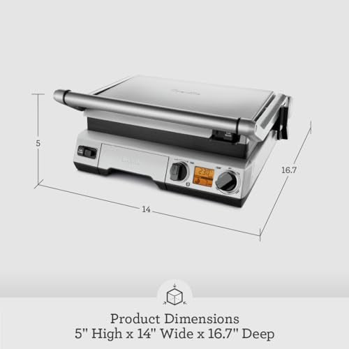 Breville Smart Grill Indoor Electric Grill, Stainless Steel