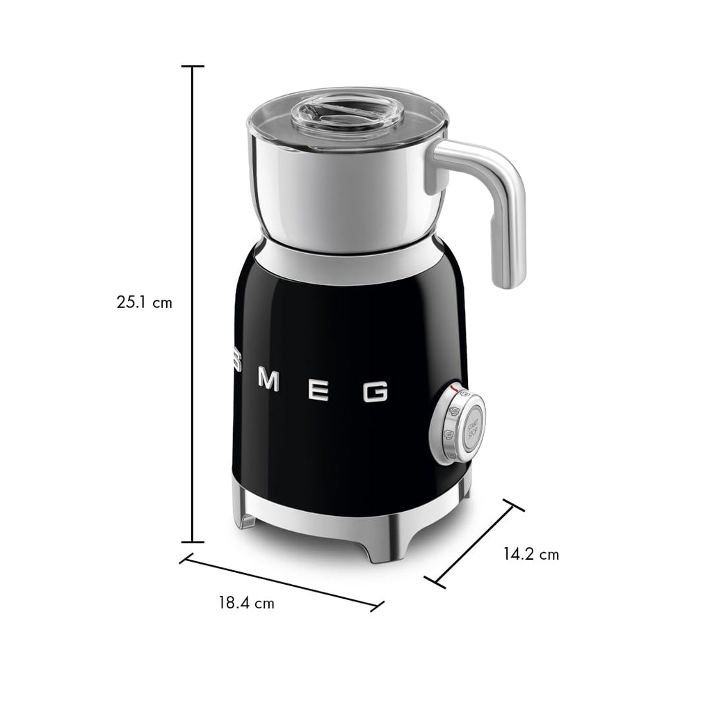 SMEG Retro Electric Milk Frother, Black