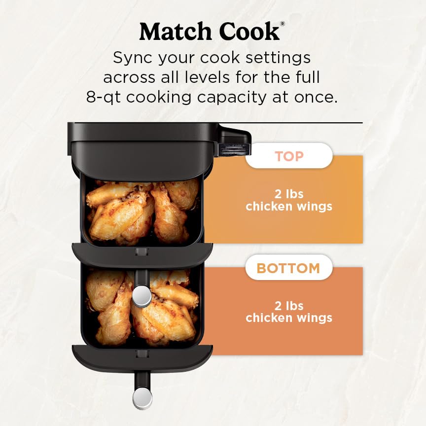 Ninja DoubleStack Dual-Basket Air Fryer with Stacked Design