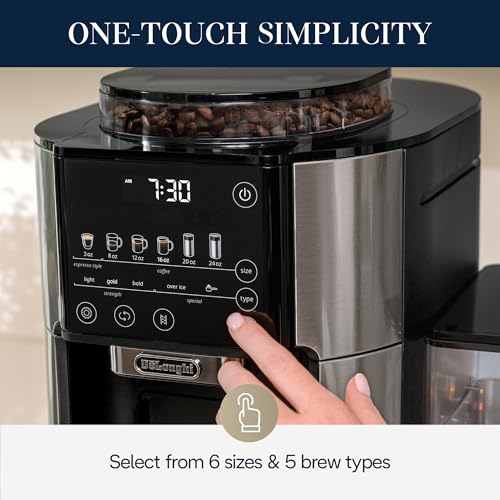 De'Longhi TrueBrew Coffee Maker with Built-In Grinder