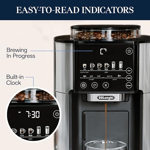 De'Longhi TrueBrew Coffee Maker with Built-In Grinder