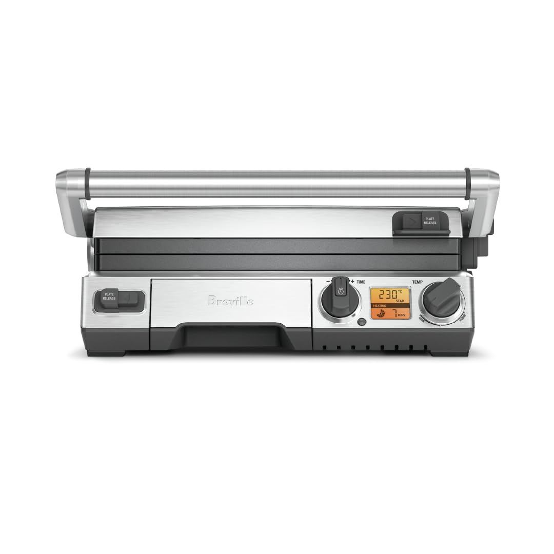 Breville Smart Grill Indoor Electric Grill, Stainless Steel