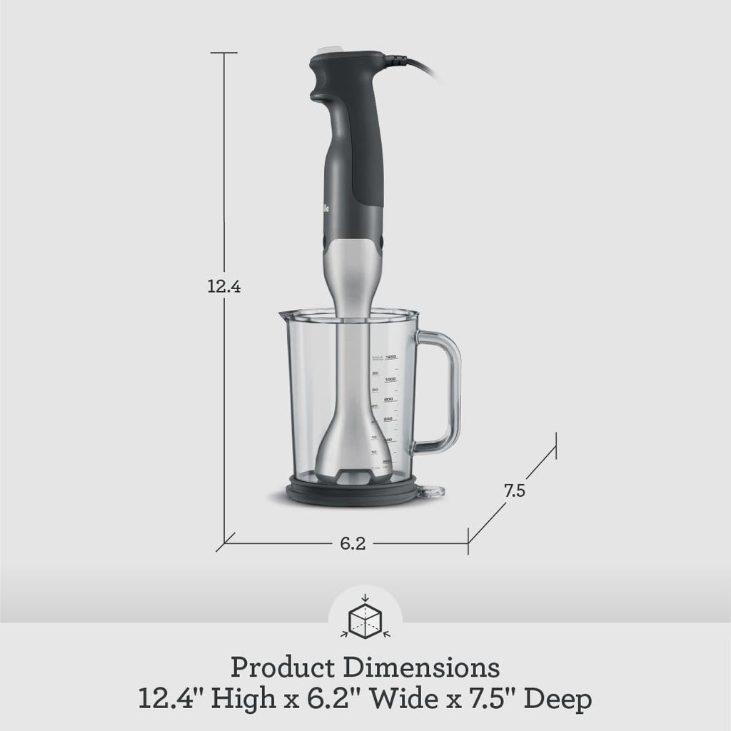 Breville Control Grip Immersion Blender, Stainless Steel