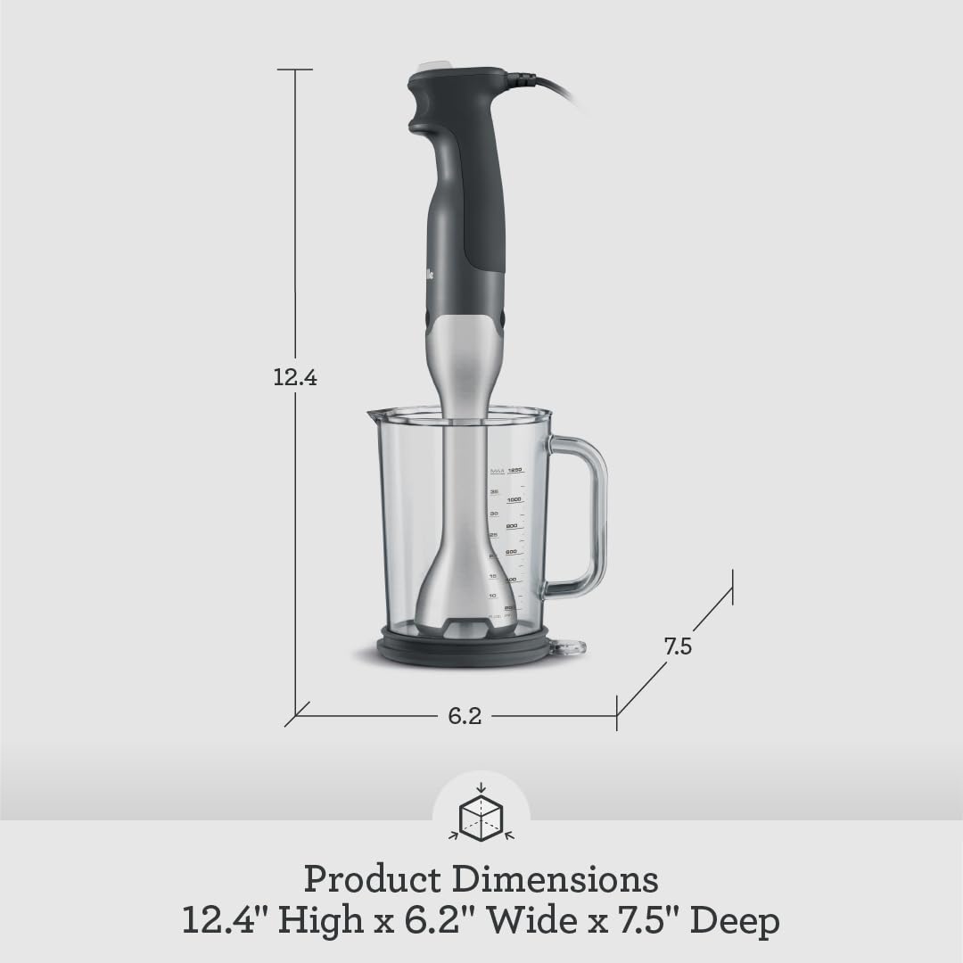 Breville Control Grip Immersion Blender, Stainless Steel