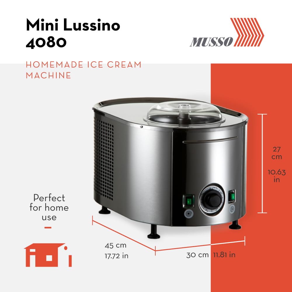 Lello Musso Lussino 1.5-Quart Stainless Steel Ice Cream Maker