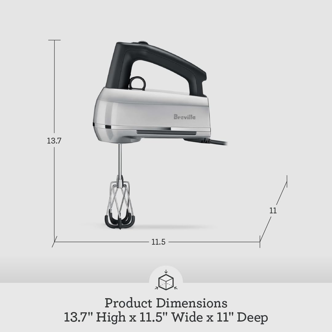 Breville Scraper 9-Speed Hand Mixer with Beater Accessories