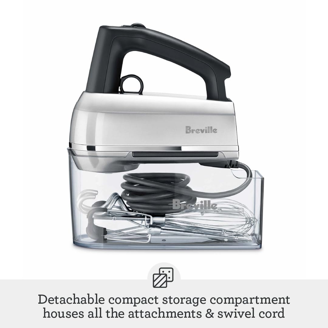 Breville Scraper 9-Speed Hand Mixer with Beater Accessories