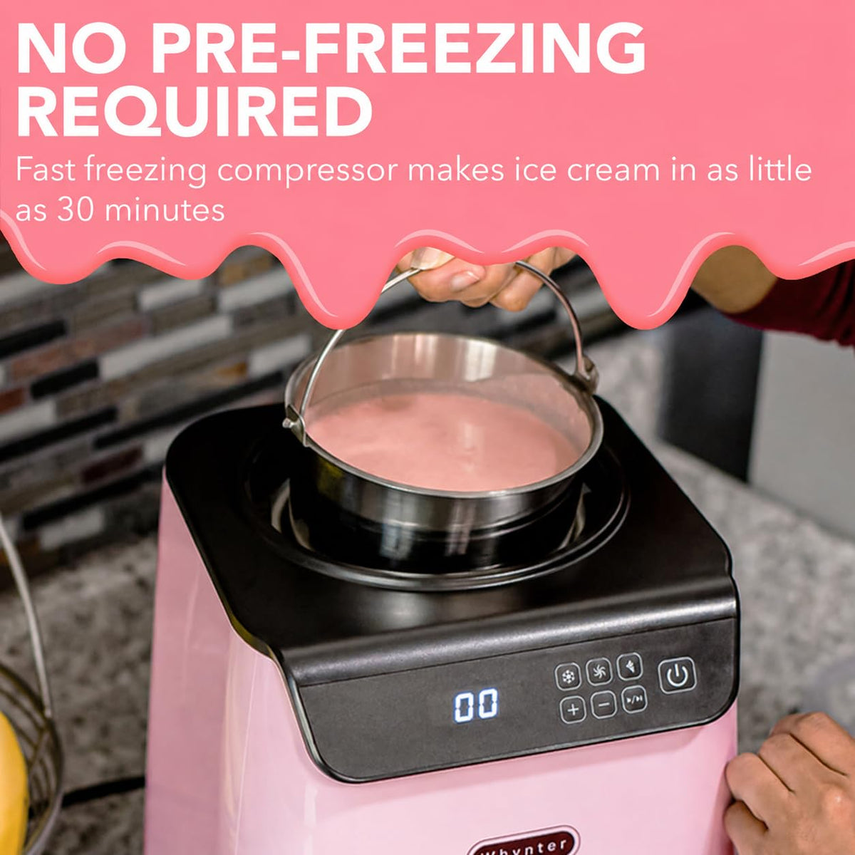 Whynter Upright Ice Cream Maker with Built-In Compressor