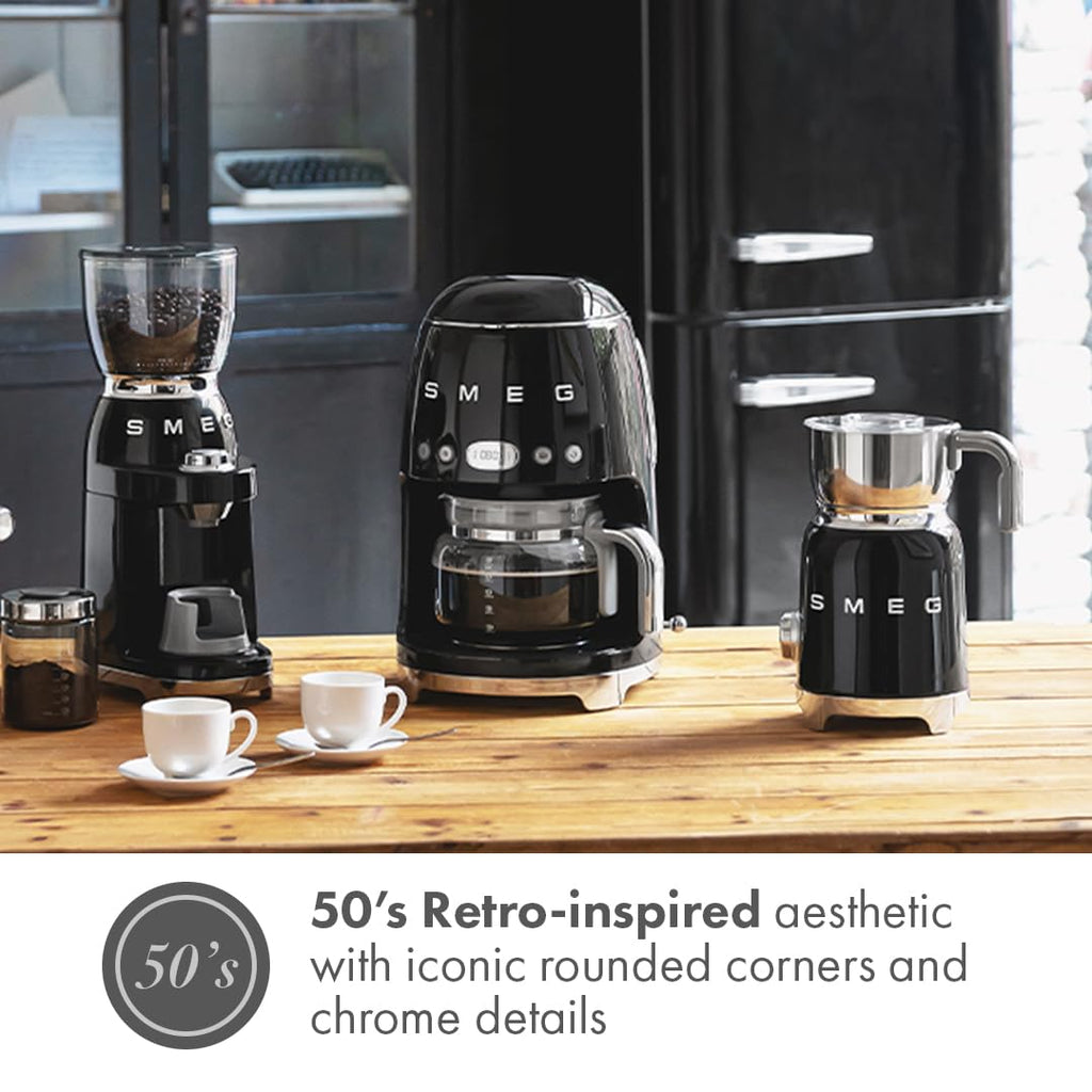SMEG Retro Electric Milk Frother, Black