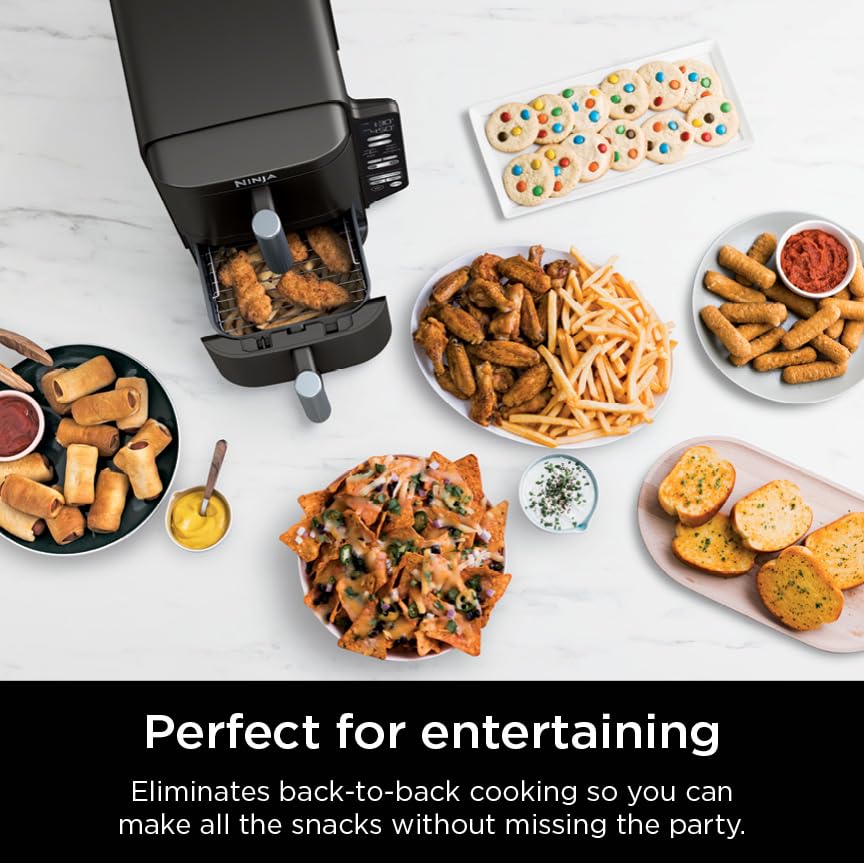 Ninja DoubleStack Dual-Basket Air Fryer with Stacked Design