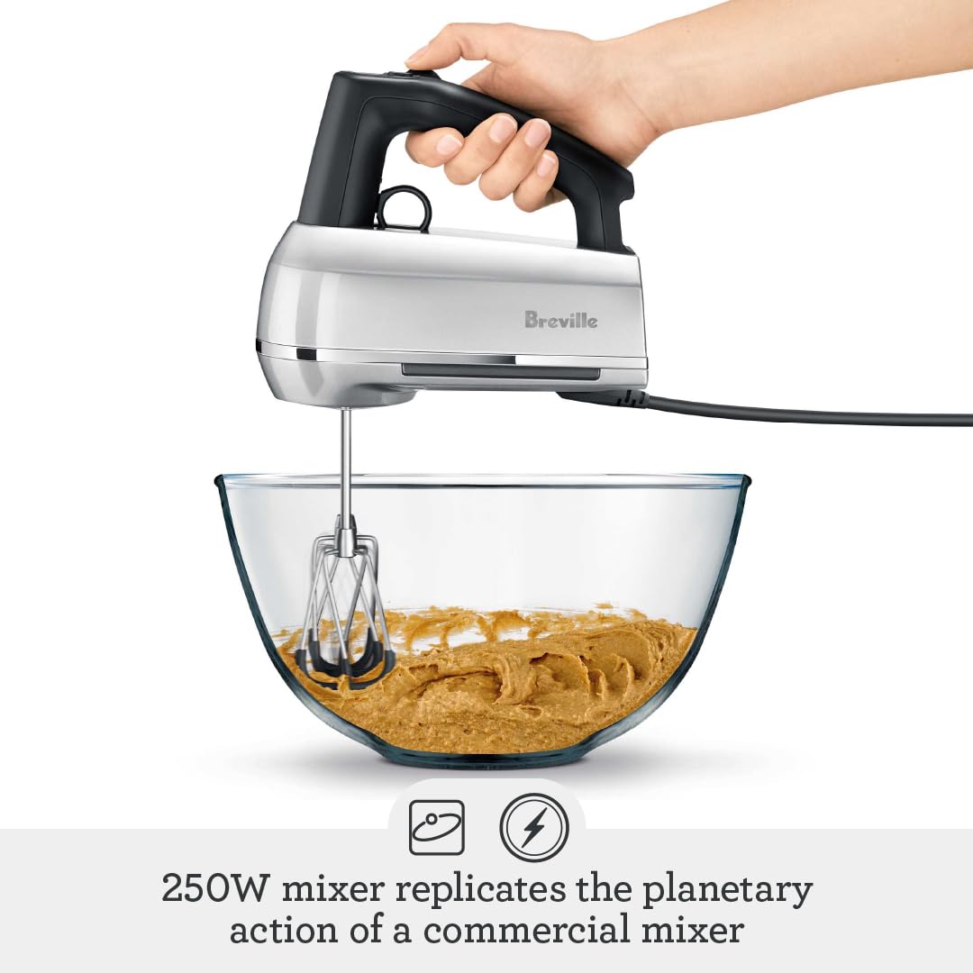 Breville Scraper 9-Speed Hand Mixer with Beater Accessories
