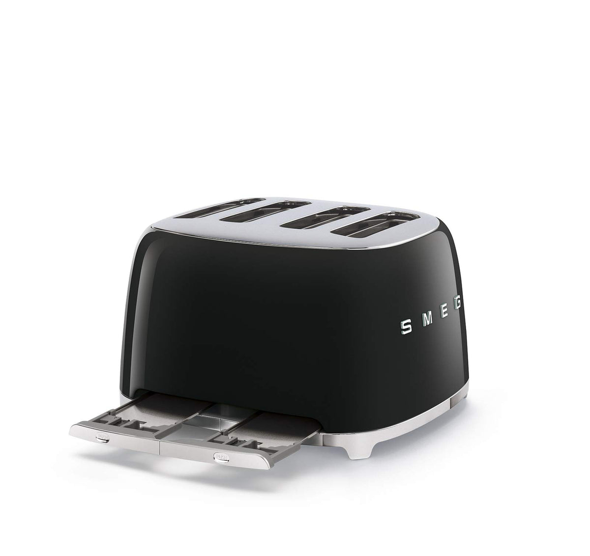 Smeg 50s Retro 4-Slot Toaster with Bamboo Tongs Bundle