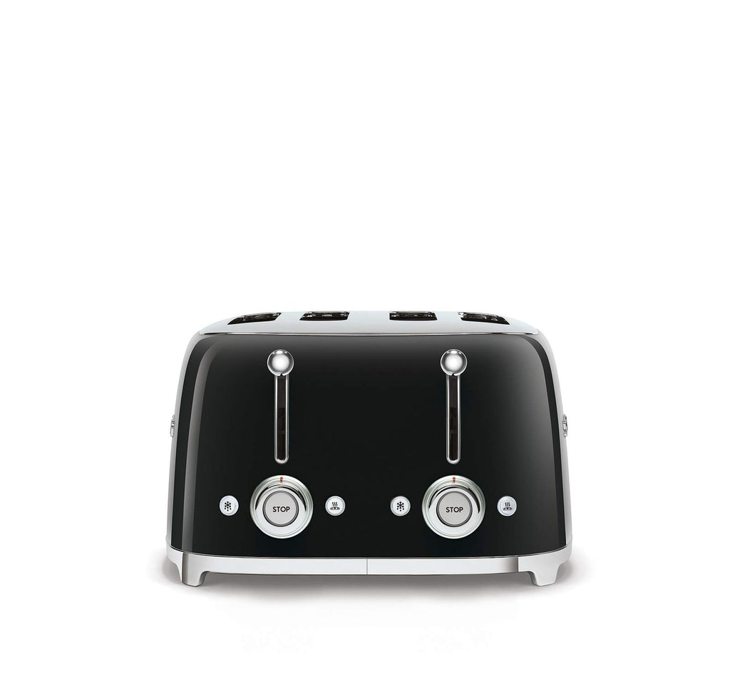 Smeg 50s Retro 4-Slot Toaster with Bamboo Tongs Bundle