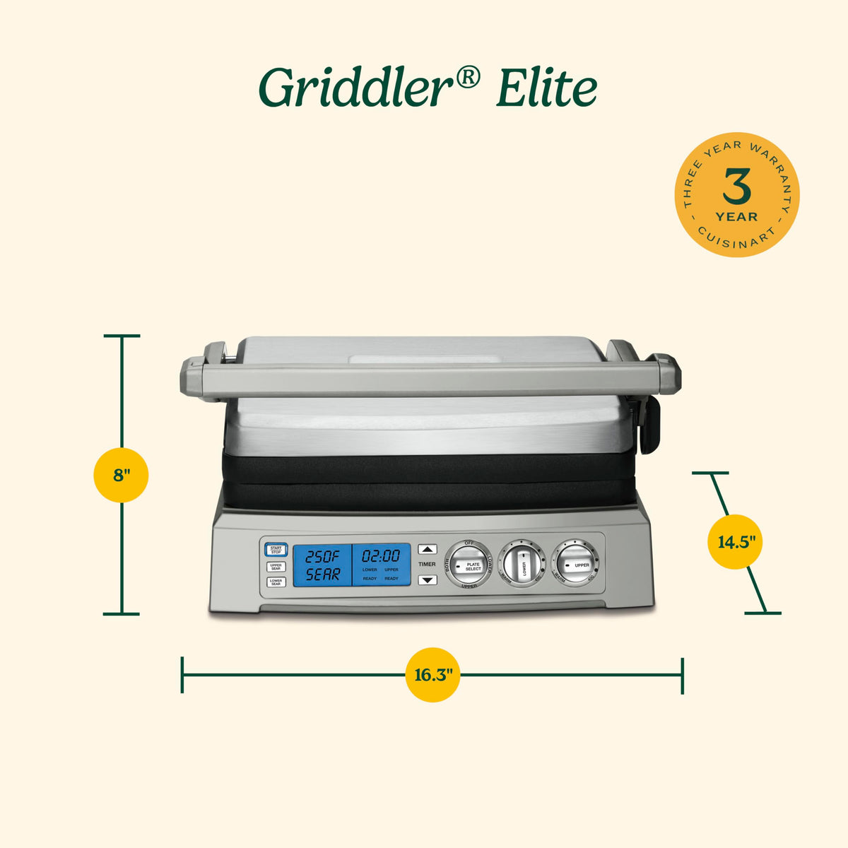 Cuisinart Elite Griddler Indoor Grill & Griddle System