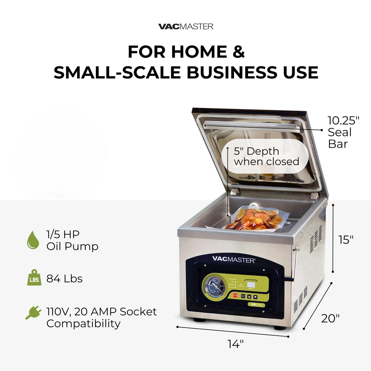VacMaster VP215 Commercial Chamber Vacuum Sealer Machine