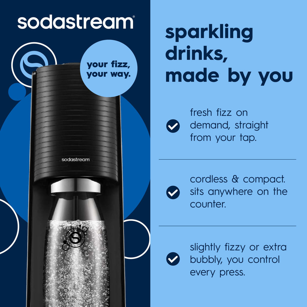 SodaStream Terra Sparkling Water Maker with Quick Connect Cylinder