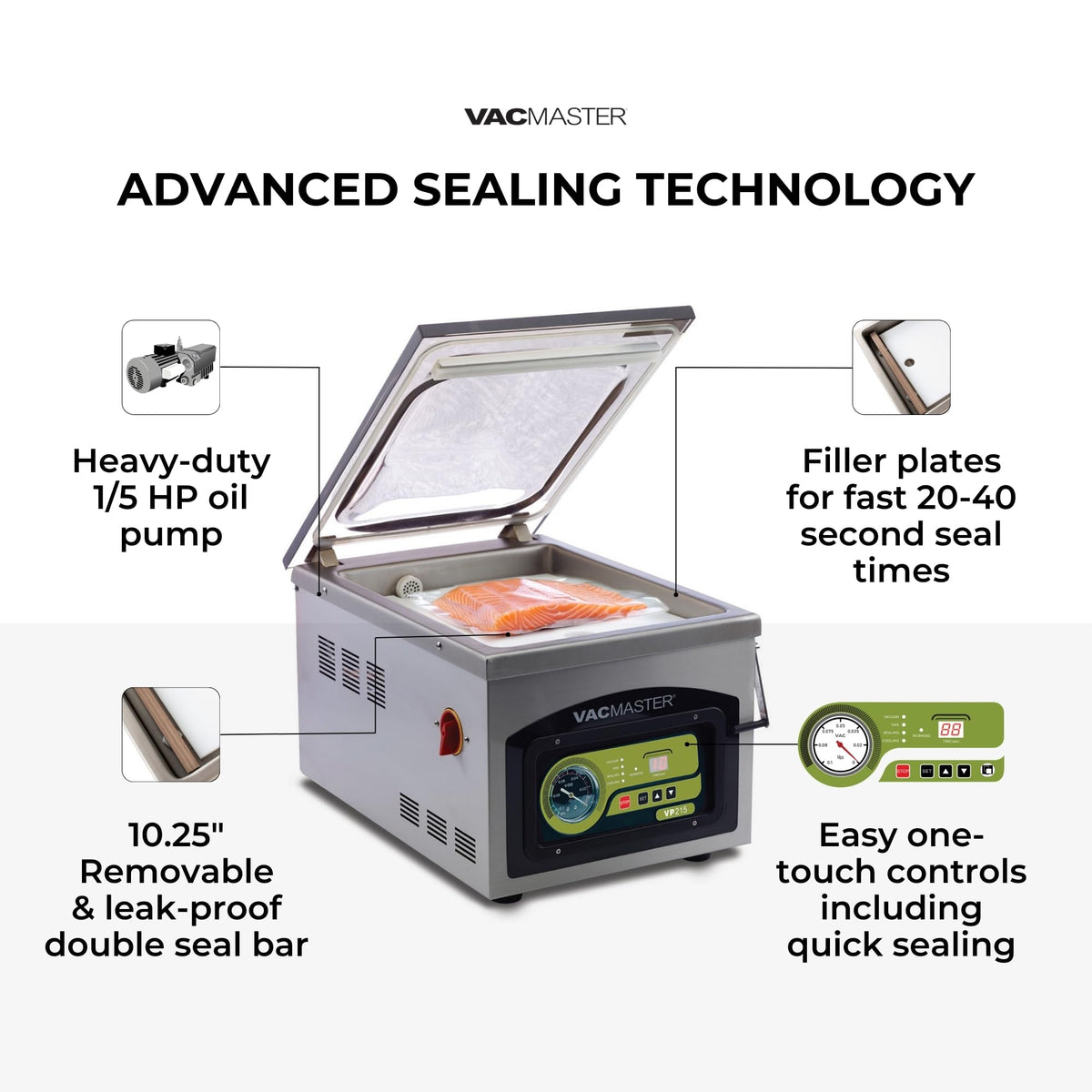 VacMaster VP215 Commercial Chamber Vacuum Sealer Machine