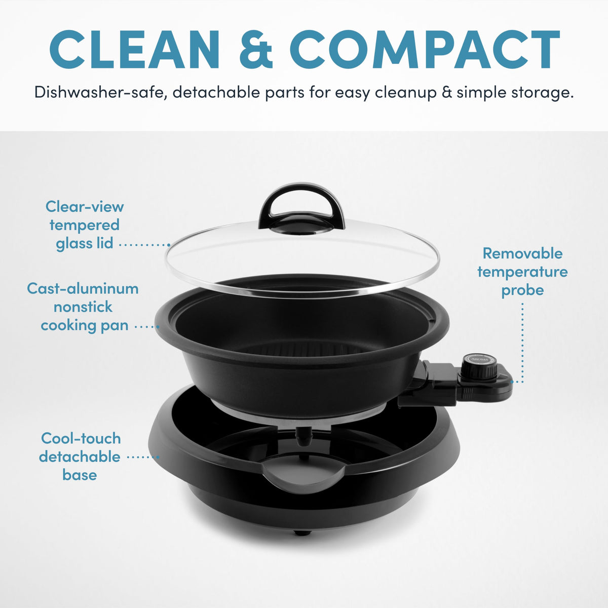 Aroma 3-Quart 3-in-1 Super Pot with Grill Plate