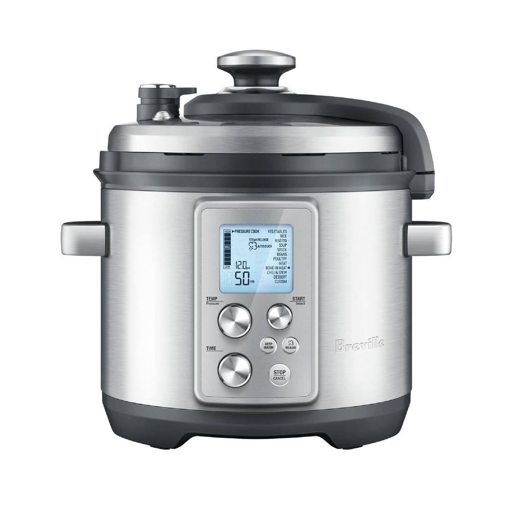 Breville Fast Slow Pro Pressure Cooker, Brushed Stainless Steel