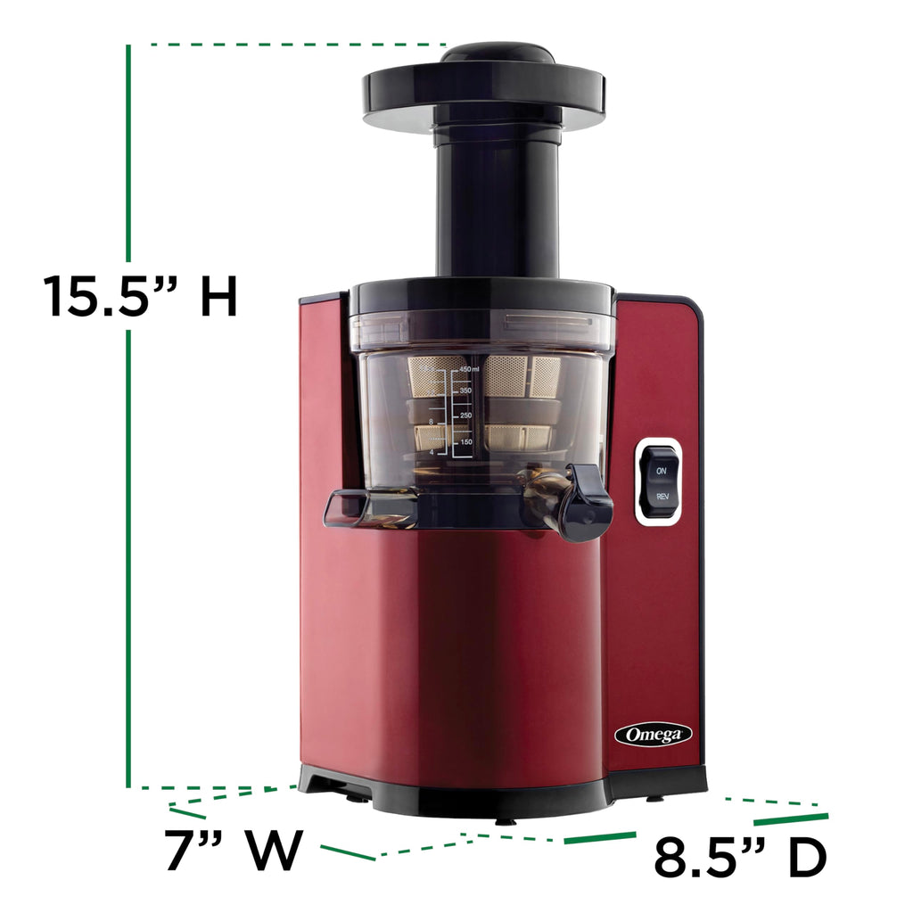 Omega Vertical Slow Masticating Juicer with Quiet Motor