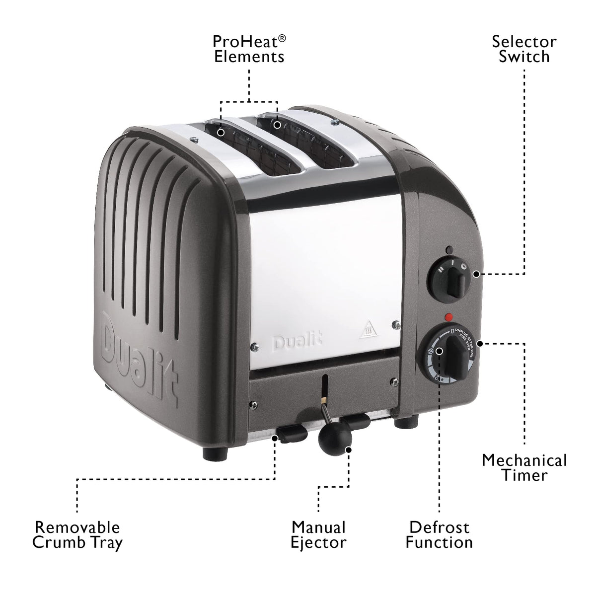 Dualit Classic NewGen 2/4-Slice Stainless Steel Toaster