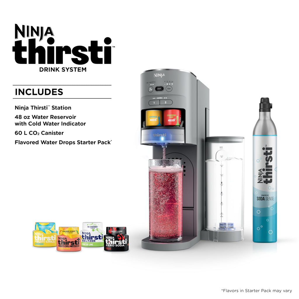 Ninja Thirsti Drink System Soda Maker for Sparkling Drinks