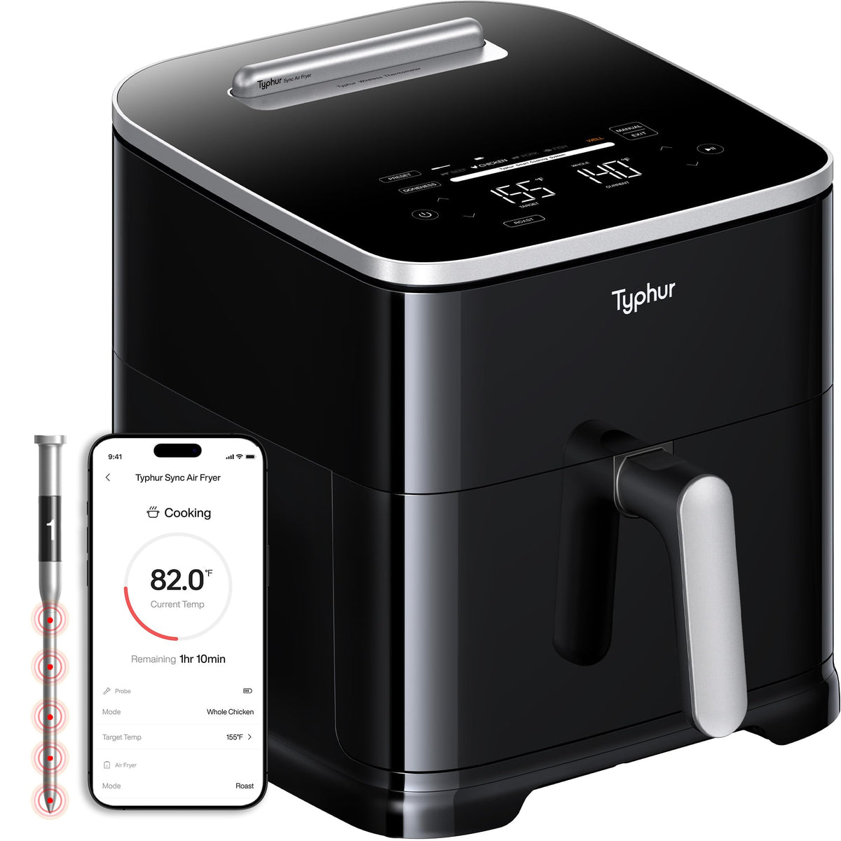Typhur Dome 2 AI Smart Air Fryer with Self-Cleaning System