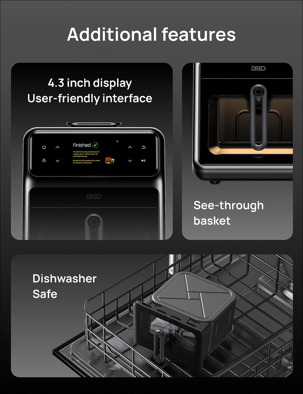 Dreo ChefMaker 6-Quart Combi Air Fryer with Cook Probe