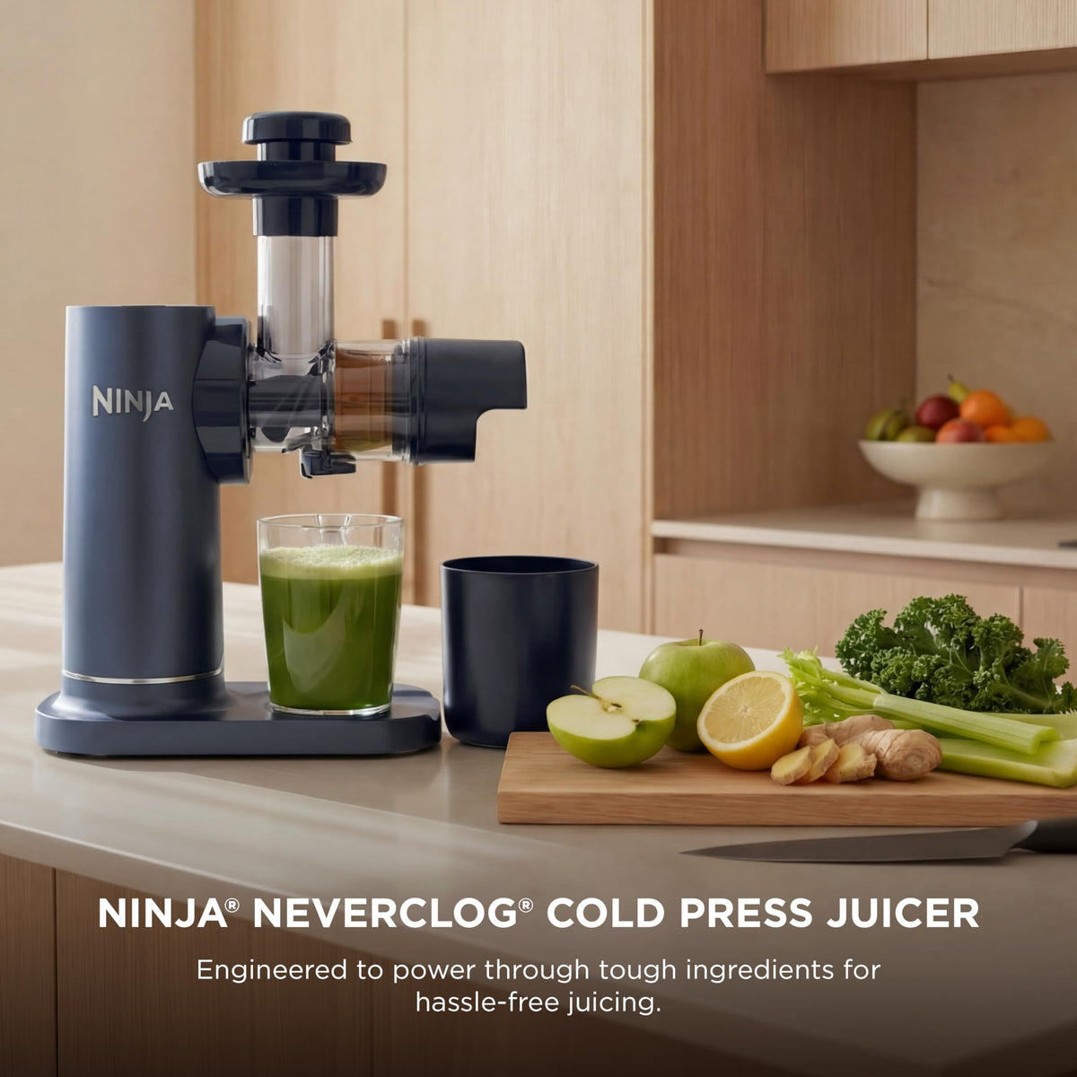 Ninja NeverClog Cold Press Juicer with Adjustable Pulp Control