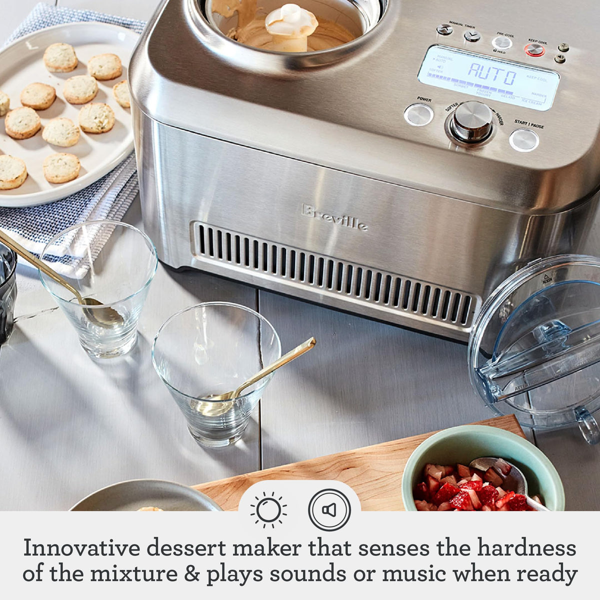 Breville Smart Scoop Ice Cream Maker with Built-In Compressor