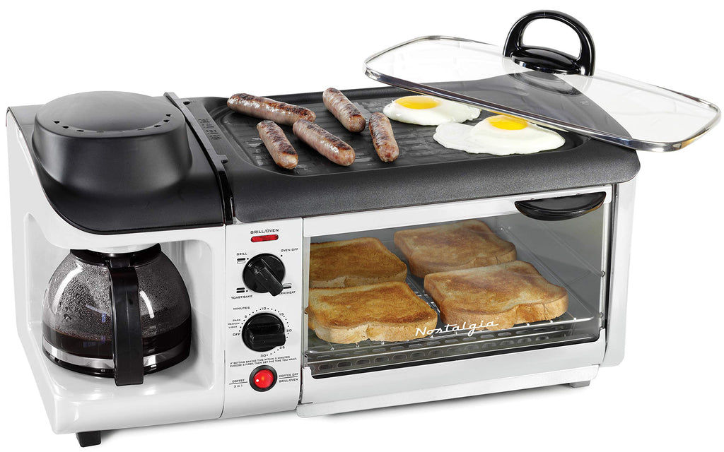 Nostalgia Retro Family-Size 3-in-1 Breakfast Station