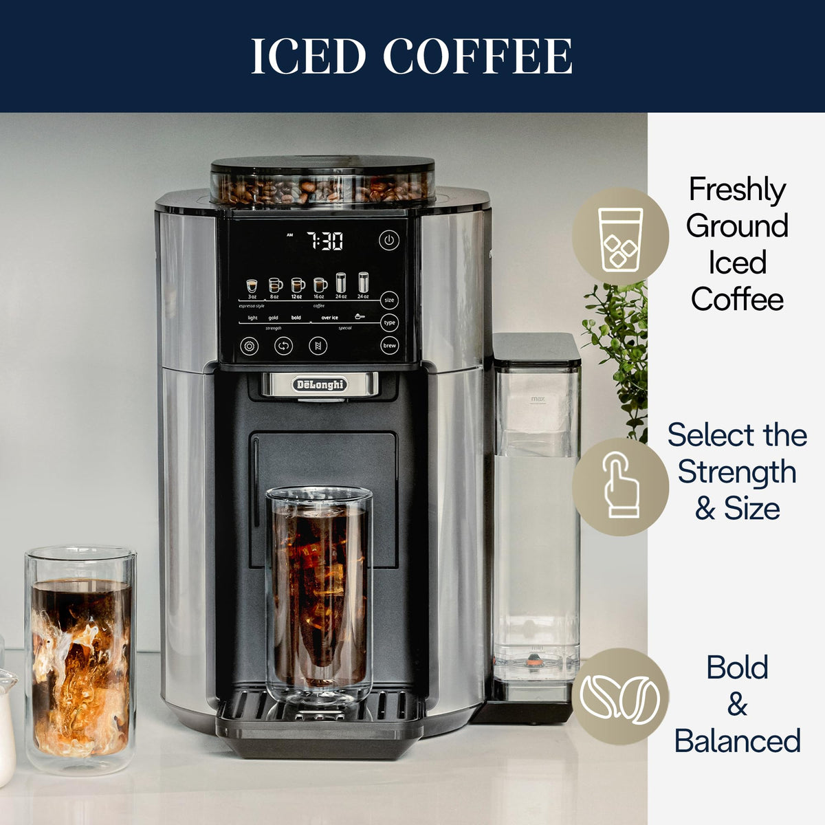 De'Longhi TrueBrew Coffee Maker with Built-In Grinder