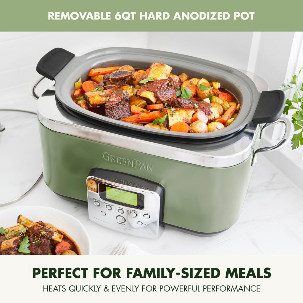 GreenPan Elite 8-in-1 6QT Programmable Slow Cooker