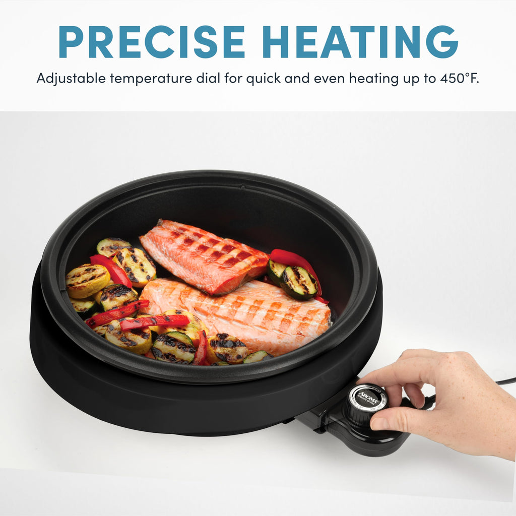 Aroma 3-Quart 3-in-1 Super Pot with Grill Plate