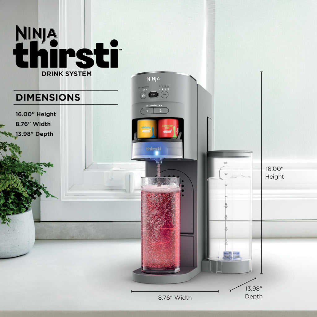 Ninja Thirsti Drink System Soda Maker for Sparkling Drinks