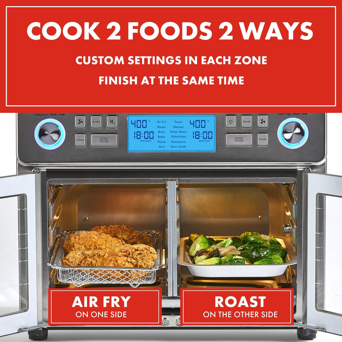 Emeril Lagasse Dual Zone 360 Air Fryer Oven with French Doors