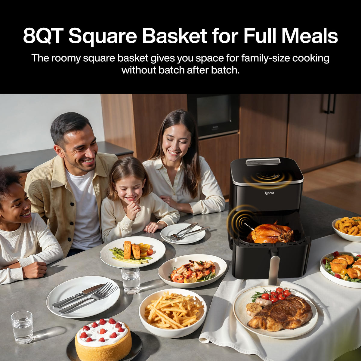 Typhur Dome 2 AI Smart Air Fryer with Self-Cleaning System