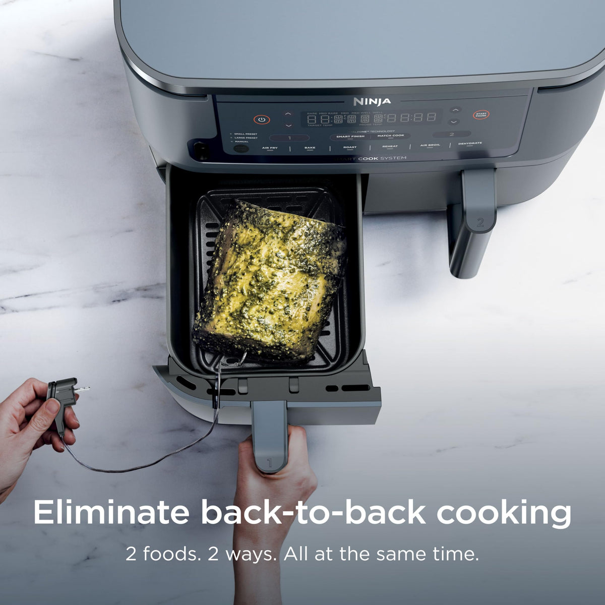 Ninja Dual-Zone Air Fryer with Smart Finish Technology
