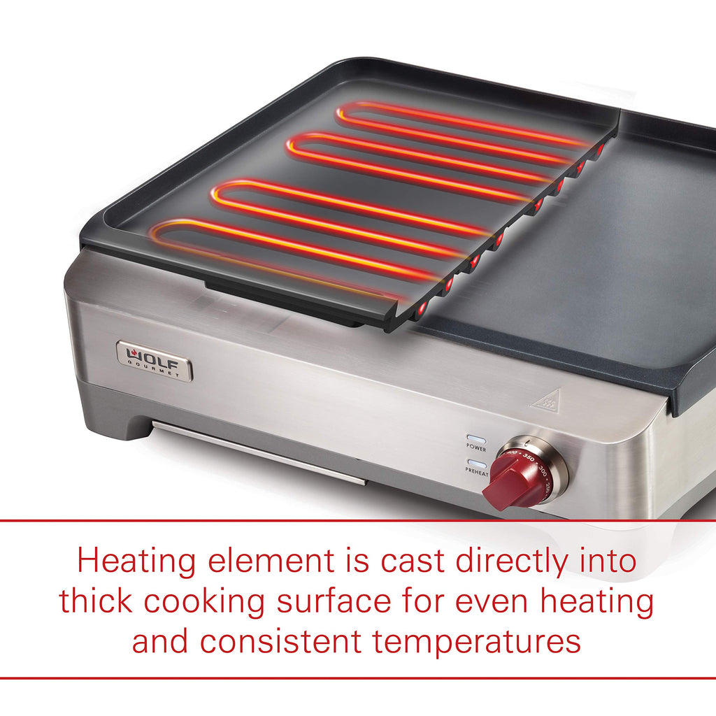 Wolf Gourmet Precision Electric Griddle with Temperature Control