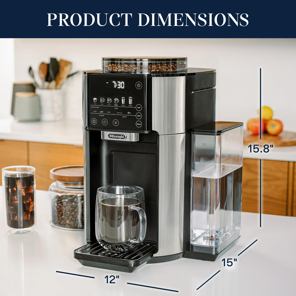 De'Longhi TrueBrew Coffee Maker with Built-In Grinder