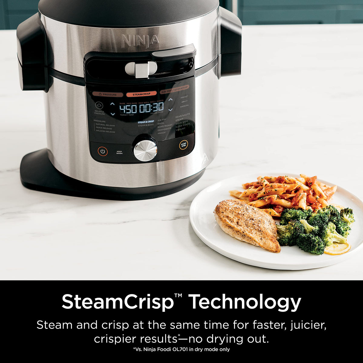 Ninja Foodi OL701 SmartLid 14-in-1 Pressure Cooker & Air Fryer