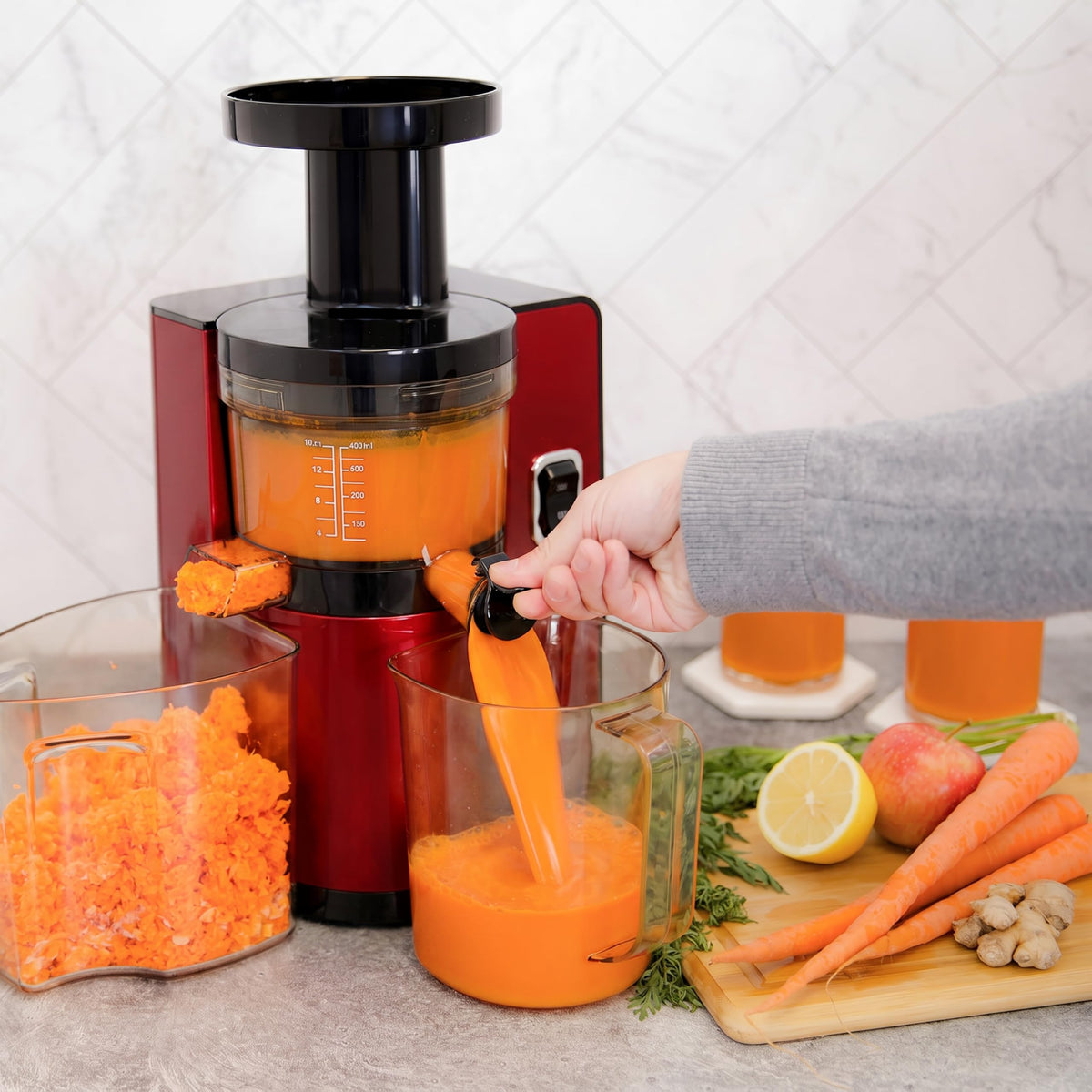 Omega Vertical Slow Masticating Juicer with Quiet Motor