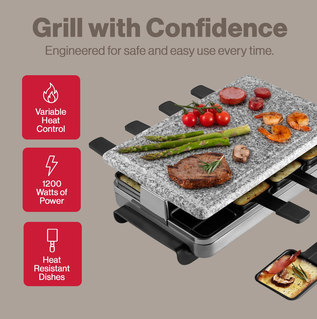 Swissmar 8-Person Classic Raclette with Reversible Grill