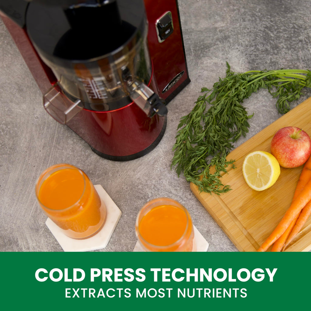 Omega Vertical Slow Masticating Juicer with Quiet Motor