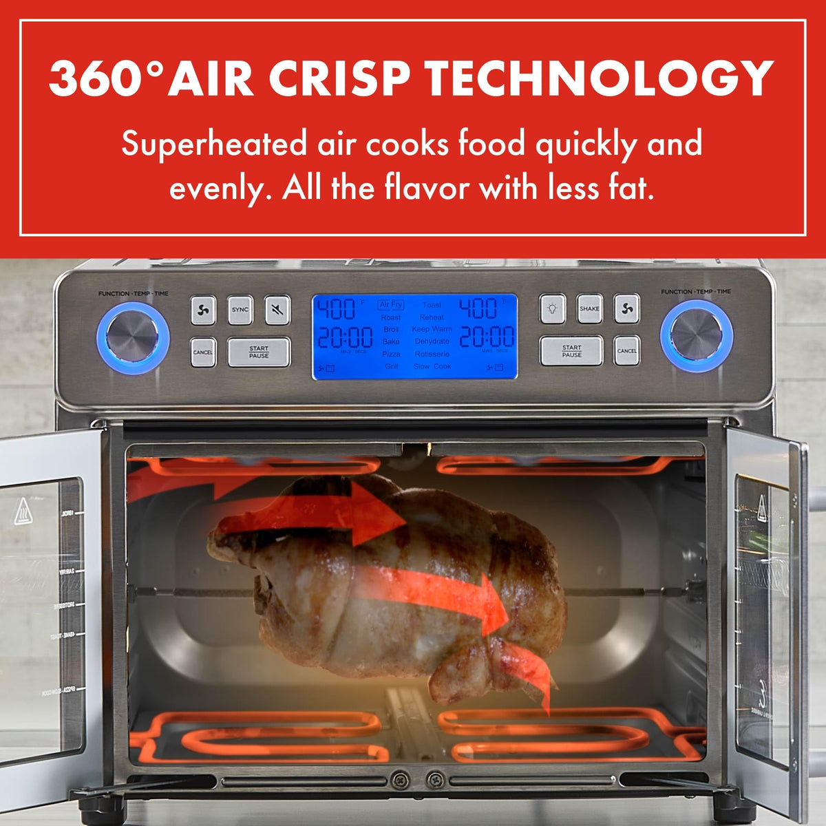 Emeril Lagasse Dual Zone 360 Air Fryer Oven with French Doors