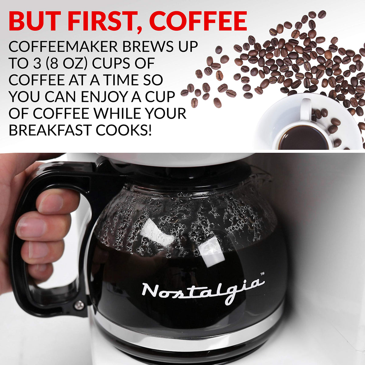 Nostalgia Retro Family-Size 3-in-1 Breakfast Station